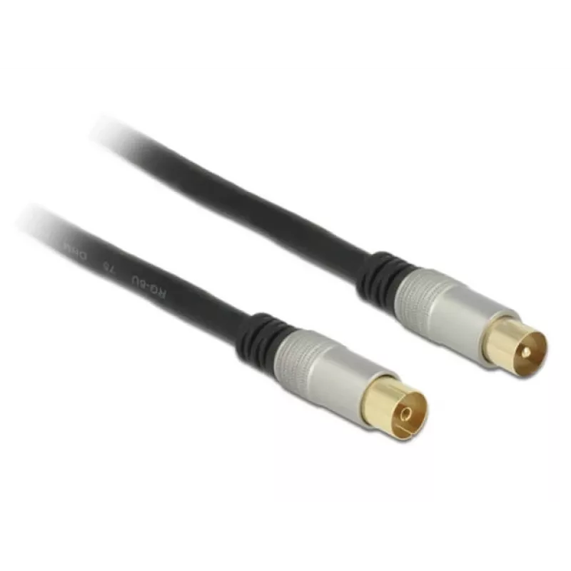 Koaksiaalkaabel RG-6/U DeLOCK 88946 2m IEC Must
