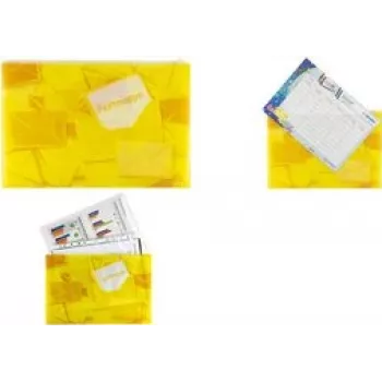 Dokumendikaust Herma Postmappe Zipper A4 PP Kollane XL-formaat A4 dokumentidele