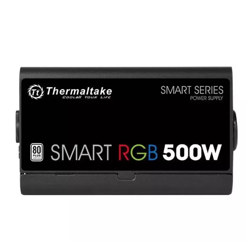 Thermaltake SMART RGB PS-SPR-0500NHSAWE-1 - Toiteplokk (sisemine) - ATX12V 2.3 - 80 PLUS - AC 230 V - 500 W - aktiivne PFC - must