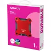 Väline SSD ADATA SD620 1 TB, kaasaskantav USB 3.2 Gen 2 (Micro-USB B), lugemiskiirus 520 MB/s, kirjutamiskiirus 460 MB/s, löögikindel, punane