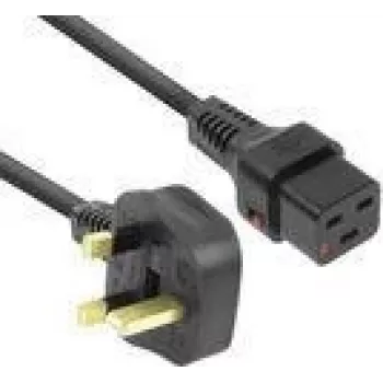 ACT toitekaabel UK isane - C19 IEC lukuga must 2 m PC1214 230V 16A