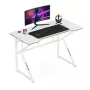 Mängulaud huzaro Hero 1.6 Valge — sirge MDF/süsinikkiust lauaplaat 1200×600 mm, metallraam, 750 mm kõrgus