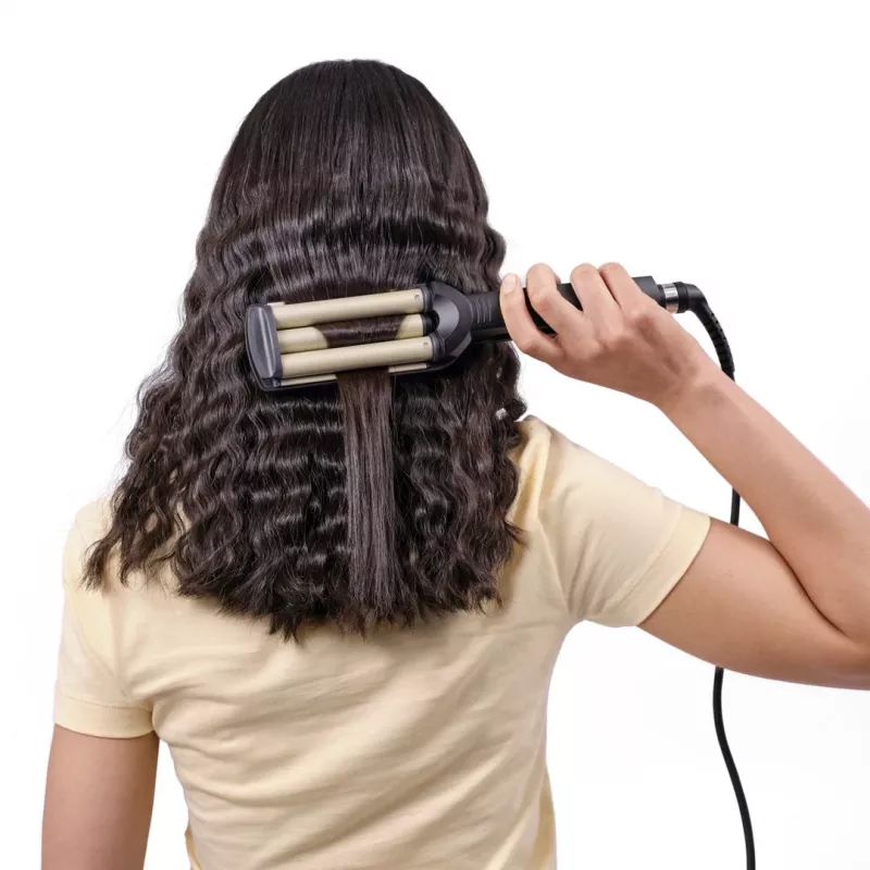 BaByliss C260E EasyWaves tekstureeriv triikraud soe must, hõbe 70,9 (1,8 m)