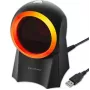 Juhtmega lauaarvuti vöötkoodiskanner QOLTEC 50857 — 1D/2D, USB, ABS-korpus, must, 1,75 m kaabel