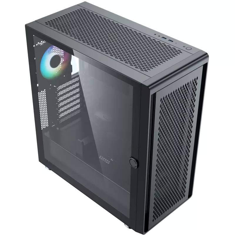 PC korpus Silentware Air 100 Must — kesk-torni ATX-ühilduv korpus, must viimistlus