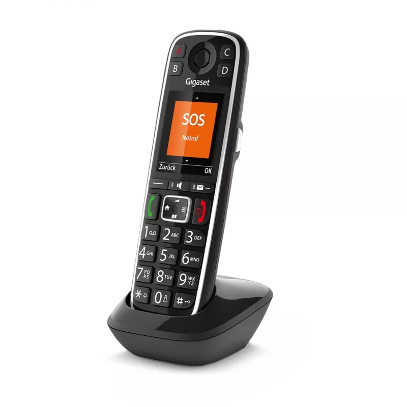 Gigaset E720HX Analoog/DECT telefon Kõne tuvastus Must