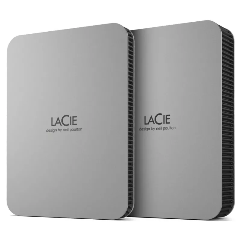 LaCie Mobile Drive 1TB väline kõvaketas kaasaskantav - Kuu Hõbe USB-C 3.2 arvutile ja Macile, taaskasutatud materjalidest, Adobe All Apps Plan ja R