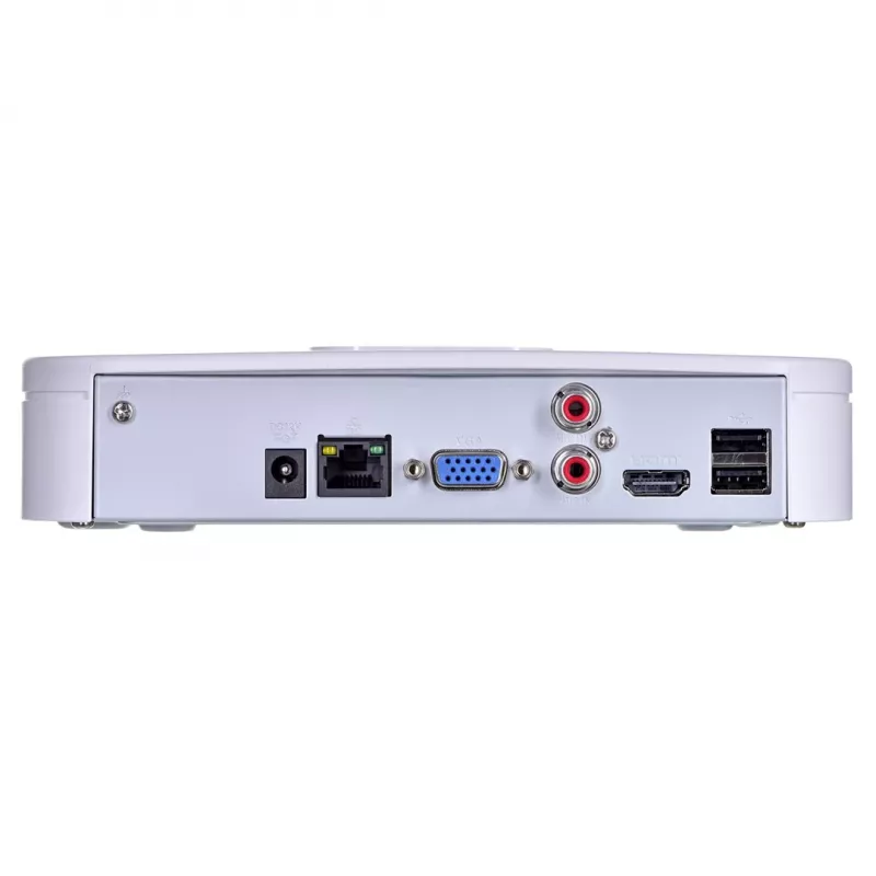 Võrgusalvesti DAHUA NVR2108-I2 — 8-kanaliline NVR, 4096×2400 max, SATA III kuni 10 TB, 1U valge