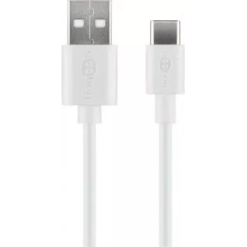 Wentronic 45563 1m USB A USB C isane isane valge USB-kaabel (45563)