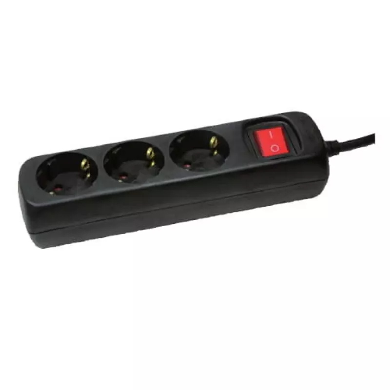 Pikendusjuhe LogiLink LPS206B 1.4 m 3 vahelduvvoolupesa must