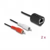 DeLOCK 87857 helikaabel 2 x RCA RJ-45 Must Punane Valge