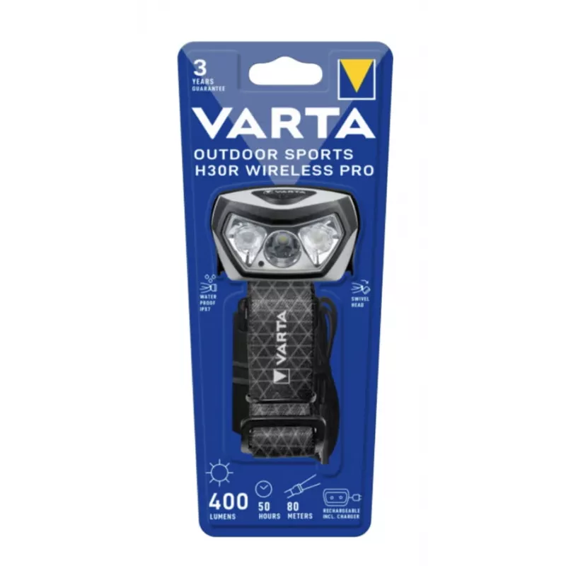 Peavalgusti Varta Outdoor Sports H30R Wireless Pro 400 lm IPX7