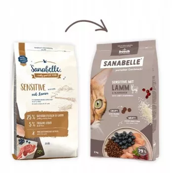 Kuiv kassitoit Bosch Sanabelle Life Sensitive — lambaliha ja mustikad, 8 kg, täiskasvanud, teraviljavaba, 31% valku