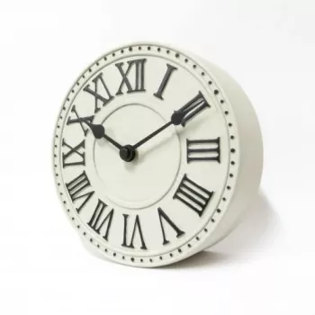 NeXtime klok 5187wi London Table, Ø16 cm, Sein, Valge/Must+B32