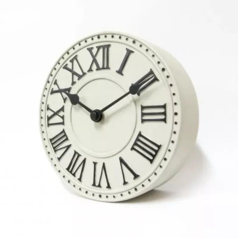 NeXtime klok 5187wi London Table, Ø16 cm, Sein, Valge/Must+B32