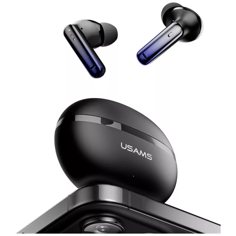 Bluetooth kõrvaklapid Usams TWS E02 ANC+ENC must