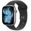 Apple Watch Series 11 GPS + Cellular 42mm tumehall alumiiniumist korpus musta spordirihmaga – M/L