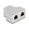 DeLOCK RJ45 Splitter T-adapter 1 x RJ45 pesa – 2 x RJ45 pesa Cat.5e STP