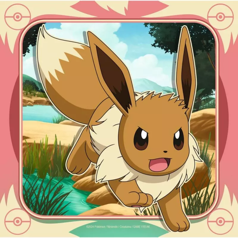 Pusle Ravensburger Pikachu, Charizard ja Eevee — 147 tükki, alates 5. eluaastast, 210×? mm
