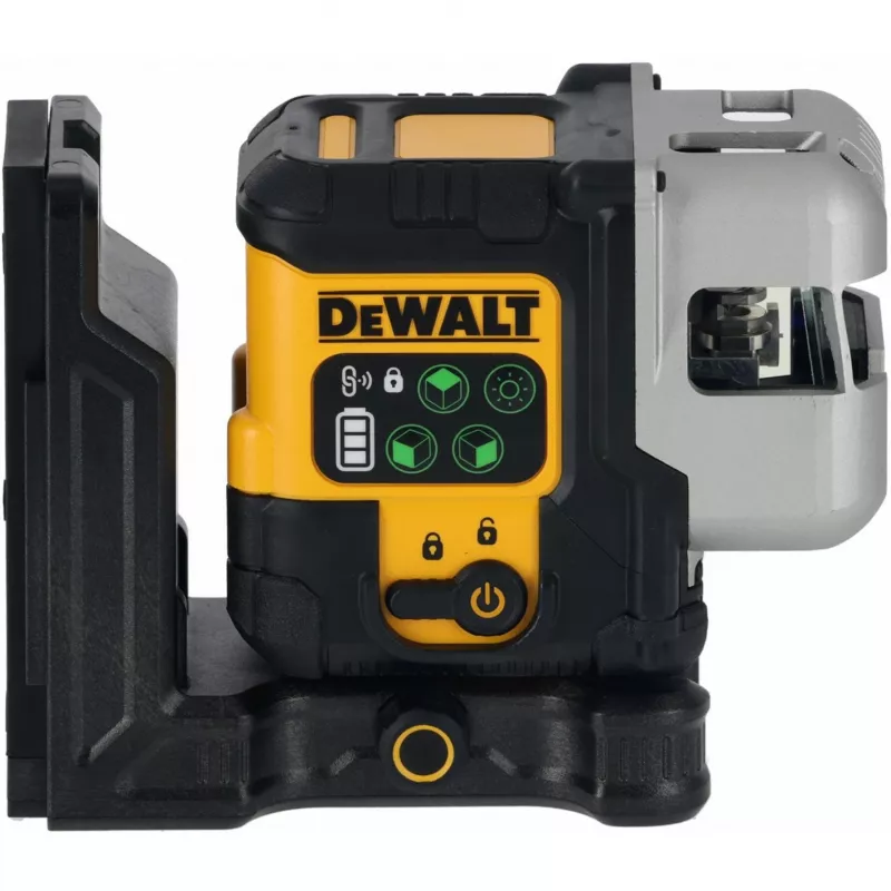 Juhtmevaba mitmejoonega laser DeWalt DCLE14301GB 3×180° ristjoon, 18 V, rohelised jooned, integreeritud Powerstack Li‑Ion aku