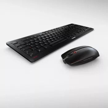 CHERRY Stream Desktop Recharge klaviatuur koos hiirega universaalne RF-juhtmevaba Nordic must