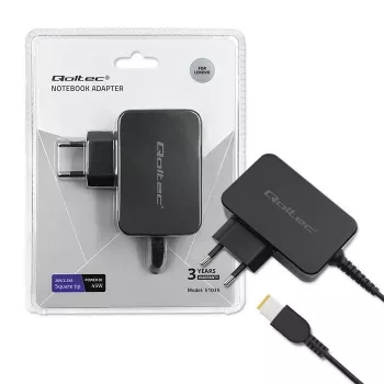 Toiteadapter Qoltec 51035 45W siseruumidesse must 220-240V