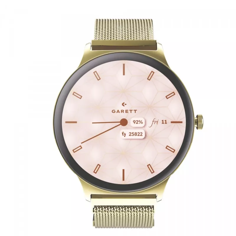 Nutikell Garett Verona 2 Gold Mesh Bluetoothi ja pulsikellaga