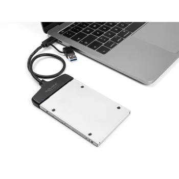 DeLOCK USB SATA-le muundur 6 Gb/s USB USB-C Type-A 0,3 m