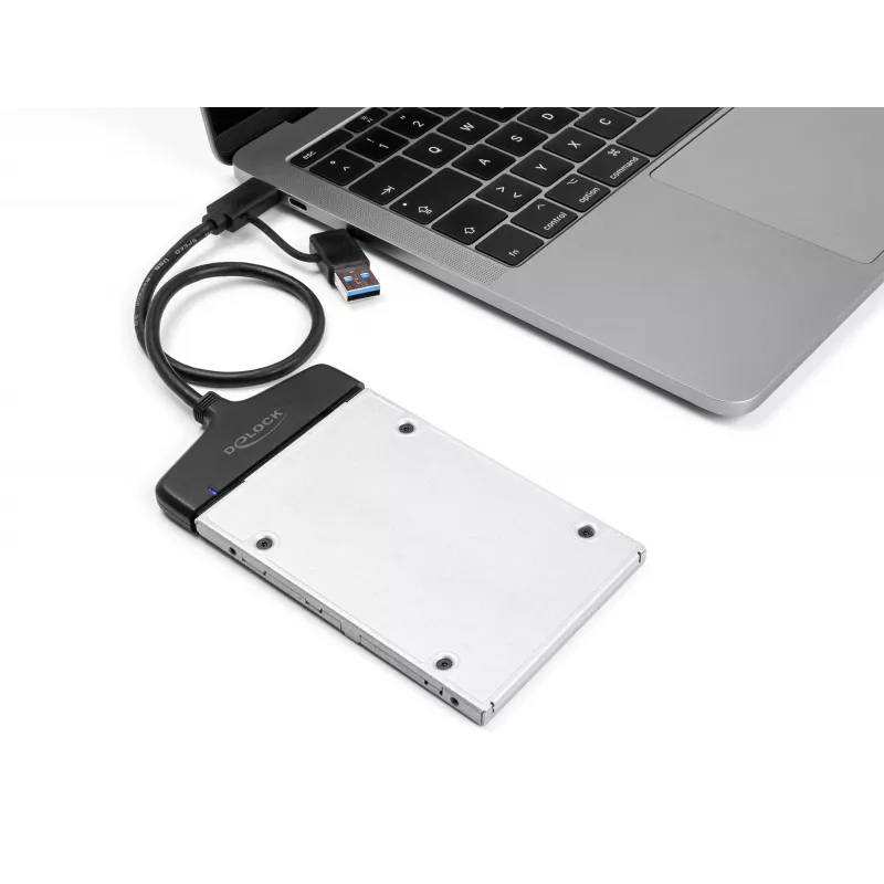 DeLOCK USB SATA-le muundur 6 Gb/s USB USB-C Type-A 0,3 m