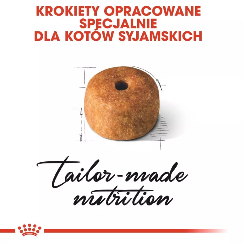 Royal Canin Siamese Adult kuiv kassitoit siiami kassidele 2 kg — täiskasvanud, linnuliha, valk 38%, rasv 16%