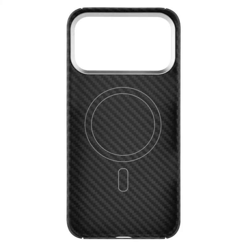 Kaitsev tagakaas FIXED Apple iPhone 17 Pro Max jaoks — aramiidkiud, must
