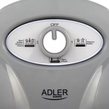Jalamassaažiseade Adler AD 2167 rull- ja vibromassaaži, soojenduse, reguleeritava intensiivsusega, 80 W, hall valge