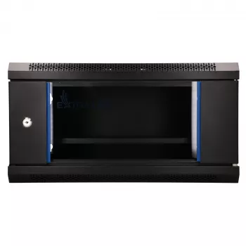 EXTRALINK LITE 4U 530X400 SEINALE KINNITATAV RACK-KAPP MUST RIIULIGA