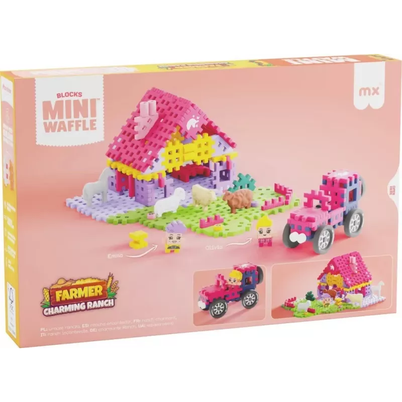 Mängukonstruktor Marioinex Mini Waffle 112 tk – Põllumees Urocze Ranczo, mitmevärviline, vanus 6+