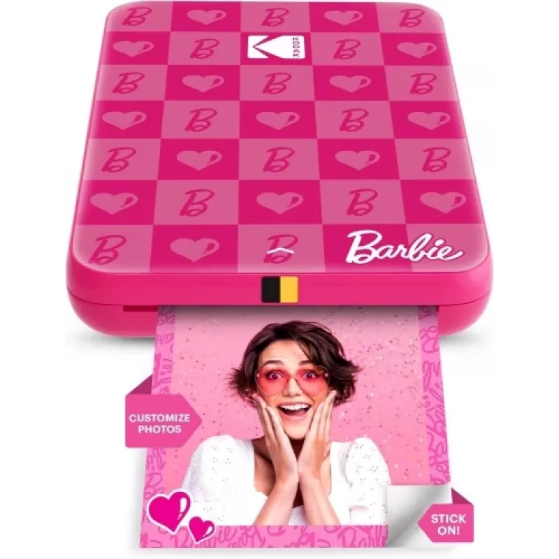 Barbie x Kodak STEP Slim Instant Mobile Photo Printer Värviline ZINK 2x3'' 1ppm, Bluetooth, Roosa