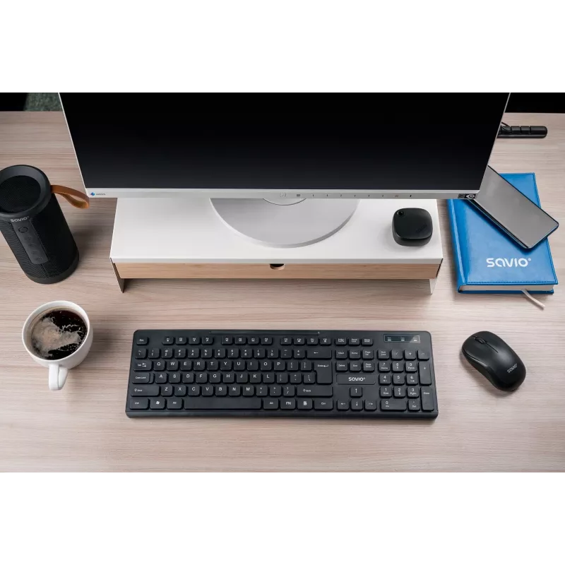 Savio KB-02 klaviatuur Kodu/Kontor USB QWERTY Must