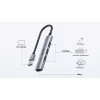 Unitek H1208A USB-A jaotur, 4 porti (1x USB-A 5 Gbps, 3x USB-A 2.0), alumiinium, hõbedane