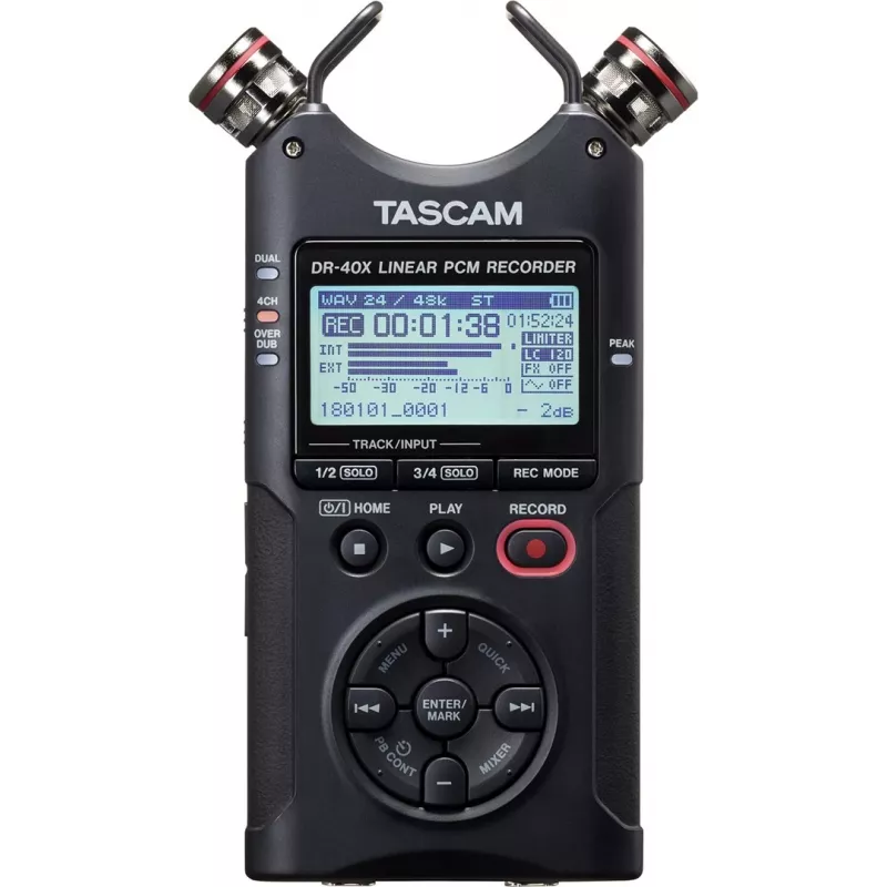 Tascam DR-40X - kaasaskantav digitaalsalvesti USB-liidesega, 2 x stereosalvestus