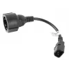 Lanberg CA-C14E-10CC-0018-BK Stromkabel Schwarz 0,18 m C14-Koppler (CA-C14E-10CC-0018-BK)