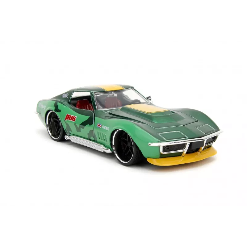 Car Jada Toys Street Fighter 1969 Chevrolet 1:24 Metallist Roheline