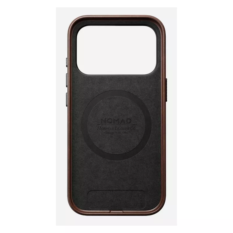 Mobiiltelefoni ümbris Nomad Traditional Leather ümbris iPhone 17 Pro jaoks, nahk, mikrokiud, sobib kuni 6,3 tolli (16 cm), pruun