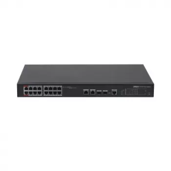 Mittehallitav gigabitine Etherneti lüliti DAHUA PFS4218-16ET-240, 16x RJ-45 PoE porti, 8,8 Gbit/s, MAC 4000