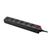 Pikendusjuhe LogiLink LPS202B 1,4 m 6 vahelduvvoolu pistikupesa Must