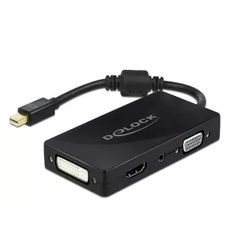 Adapter DeLOCK Mini DisplayPort 1.2 VGA-le HDMI-le DVI-le Audio 4K passiivne must