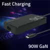 Qoltec 90W GaN Super Fast SLIM seinadapter | XP | 5-20V | 4,5A | USB-C 3.1 | sülearvuti | MacBook | nutitelefon | + kaabel