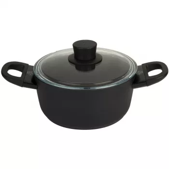 Kastrul BALLARINI 75002-921-0 Ümmargune Must Alumiinium 24 cm