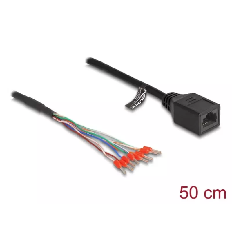 DeLOCK võrgukaabel 88005 RJ45 Cat.5e 0,5 m Must