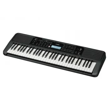Klaviatuur YAMAHA PSR-E383 — 61 klahviga kaasaskantav MIDI-klaviatuur, LCD-ekraan, USB, sisseehitatud kõlarid, akutoitel (6), must