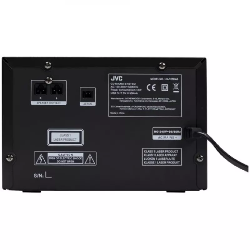 JVC UX-C25DAB koduhelisüsteem Kodune heli mikrosüsteem 14 W Must