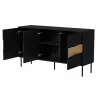 Kummut cama meble INSERTO 3D 143,5×40×80 cm must LED-valgustusega, puitlaastplaat, 16 mm raam